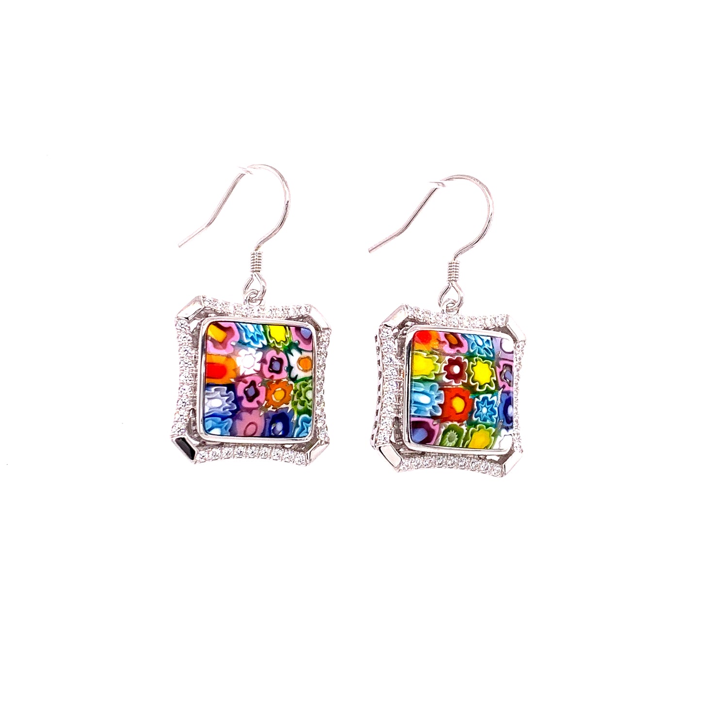 French Wire Drop Murano Glass Earrings