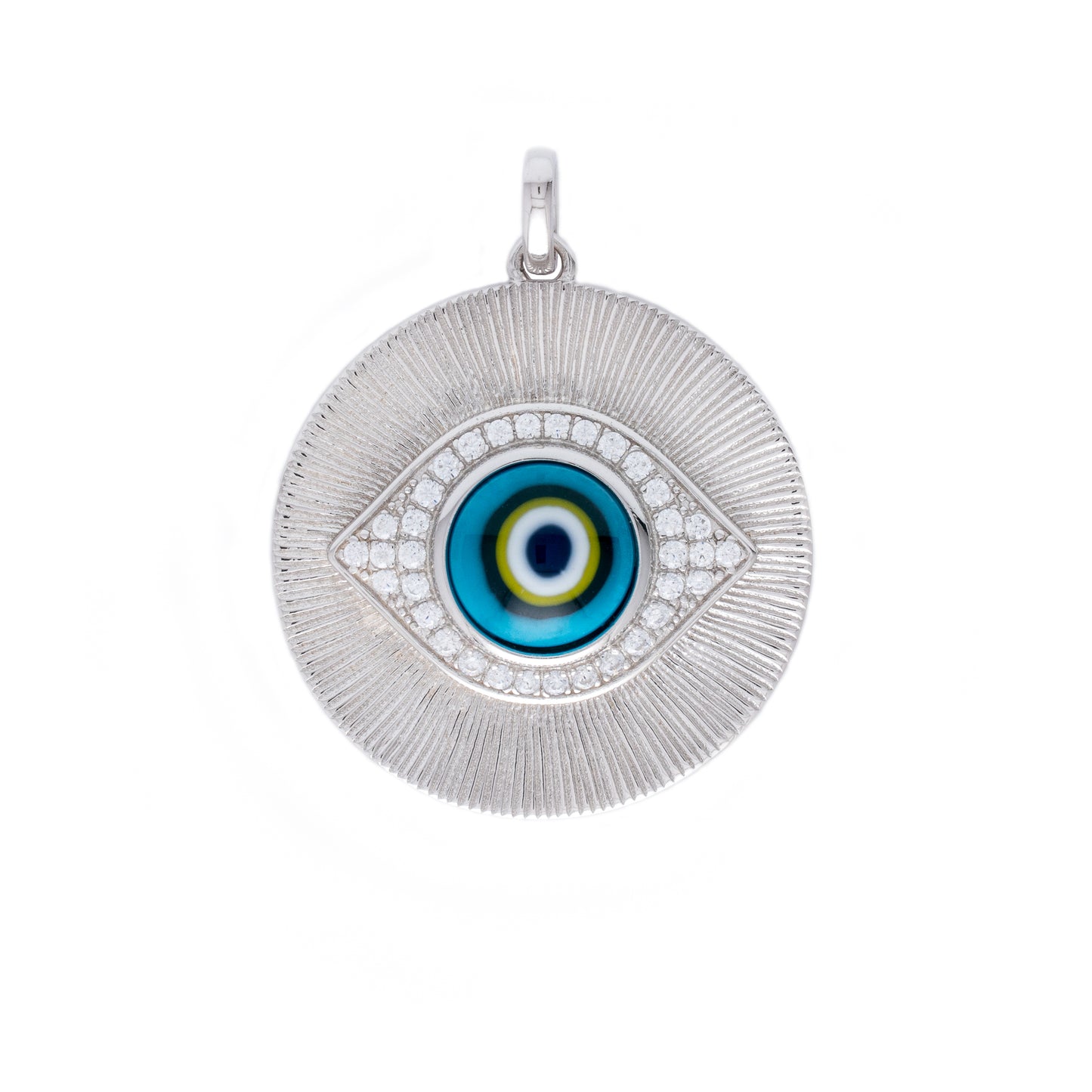 Evil Eye Round Murano Glass Pendant